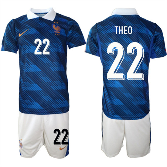 France #22 THEO National Team FIFA x World Cup 2026 Home On Field Jersey