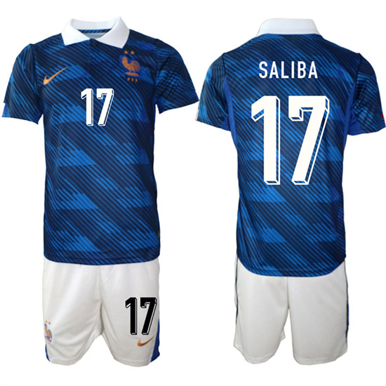 France #17 SALIBA National Team FIFA x World Cup 2026 Home On Field Jersey