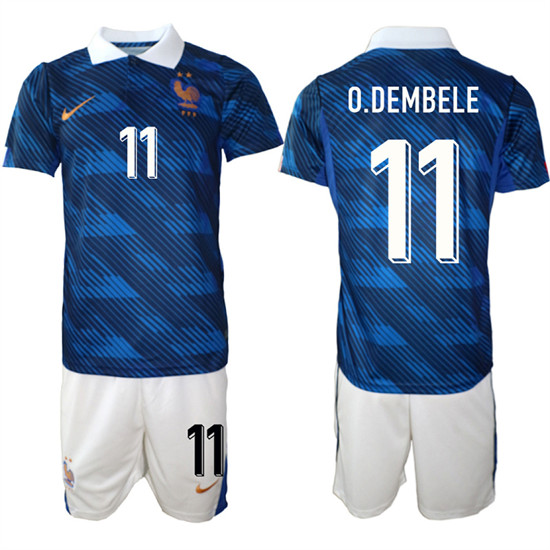 France #11 O.DEMBELE National Team FIFA x World Cup 2026 Home On Field Jersey