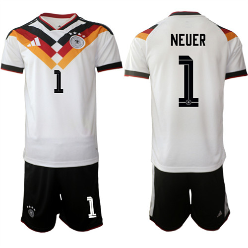 Germany #1 NEUER National Team FIFA x World Cup 2026 Home White On Field Jersey
