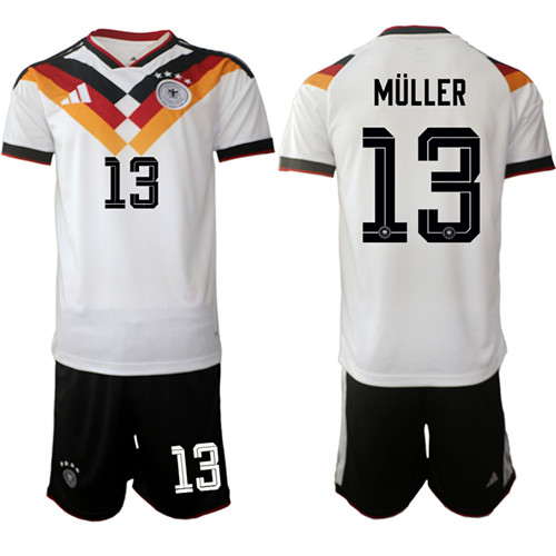Germany #13 MULLER National Team FIFA x World Cup 2026 Home White On Field Jersey