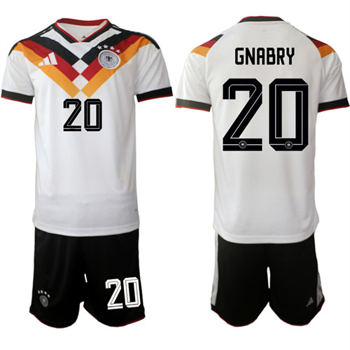 Germany #20 GNABRY National Team FIFA x World Cup 2026 Home White On Field Jersey