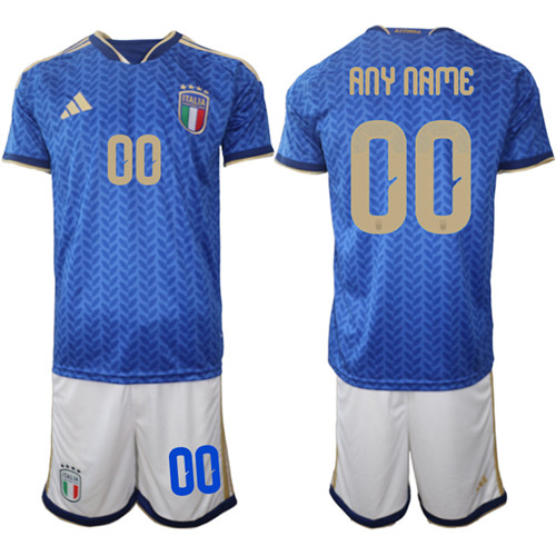 Italy Custom Any Name And Number National Team FIFA x World Cup 2026 Home Blue On Field Jerseys
