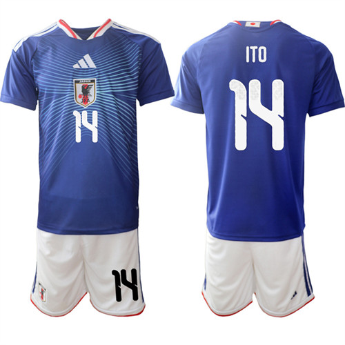 Japan #14 ITO National Team FIFA x World Cup 2026 Home Blue On Field Jersey