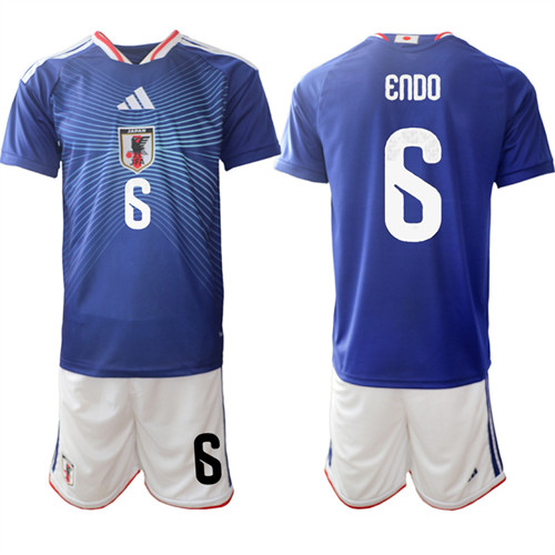 Japan #6 ENDO National Team FIFA x World Cup 2026 Home Blue On Field Jersey