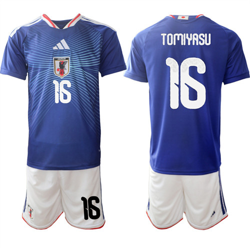 Japan #16 TOMIYASU National Team FIFA x World Cup 2026 Home Blue On Field Jersey