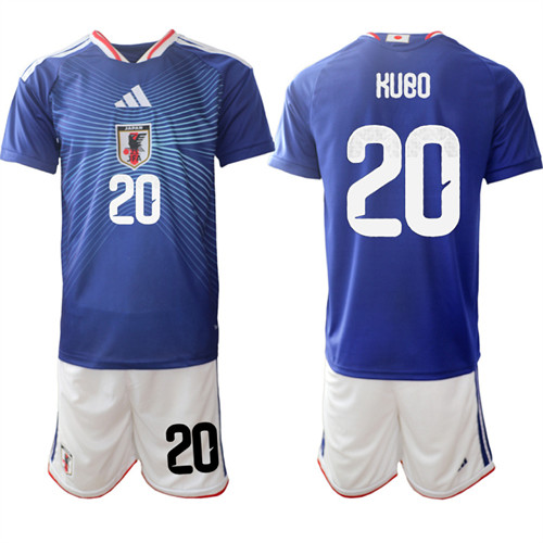 Japan #20 KUBO National Team FIFA x World Cup 2026 Home Blue On Field Jersey
