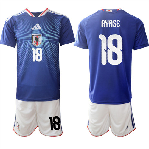 Japan #18 AYASE National Team FIFA x World Cup 2026 Home Blue On Field Jersey