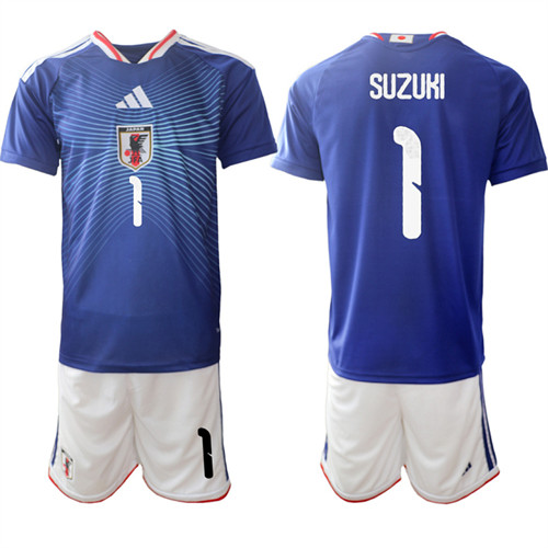 Japan #1 SUZUKI National Team FIFA x World Cup 2026 Home Blue On Field Jersey