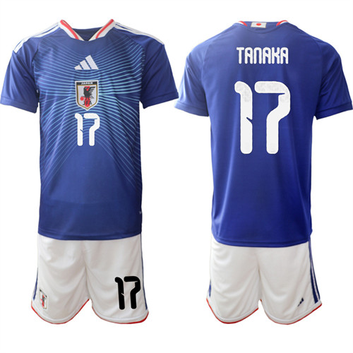 Japan #17 TANAKA National Team FIFA x World Cup 2026 Home Blue On Field Jersey