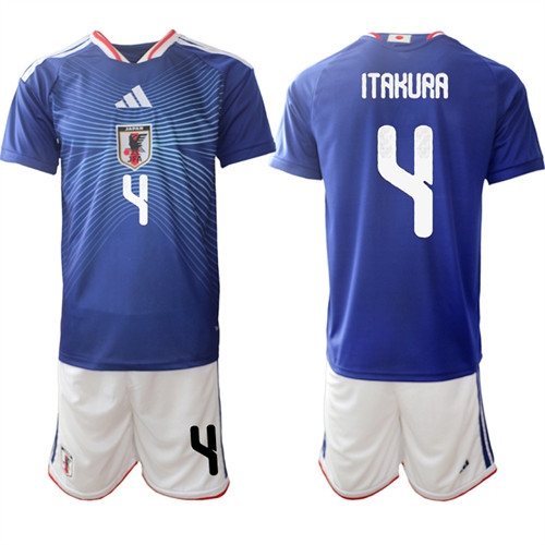 Japan #4 ITAKURA National Team FIFA x World Cup 2026 Home Blue On Field Jersey