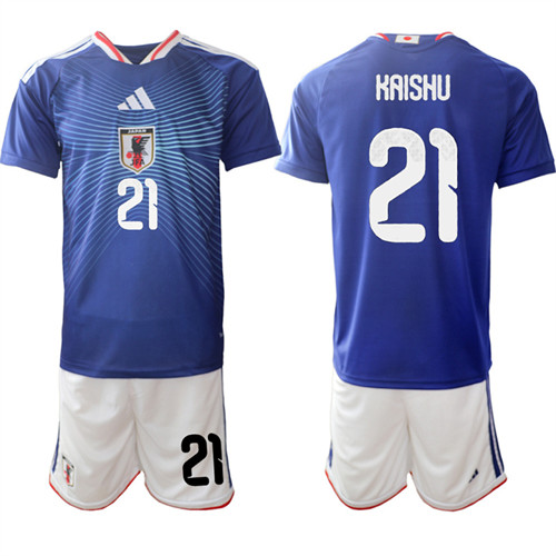 Japan #21 KAISHU National Team FIFA x World Cup 2026 Home Blue On Field Jersey