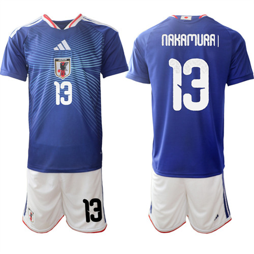 Japan #13 Keito Nakamura National Team FIFA x World Cup 2026 Home Blue On Field Jersey