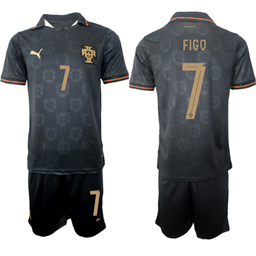 Portugal #7 FIGO National Team FIFA x World Cup 2026 Away Gray On Eusebio special edition Jersey