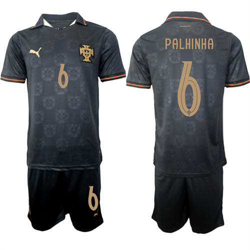 Portugal #6 PALHINHA National Team FIFA x World Cup 2026 Away Gray On Eusebio special edition Jersey
