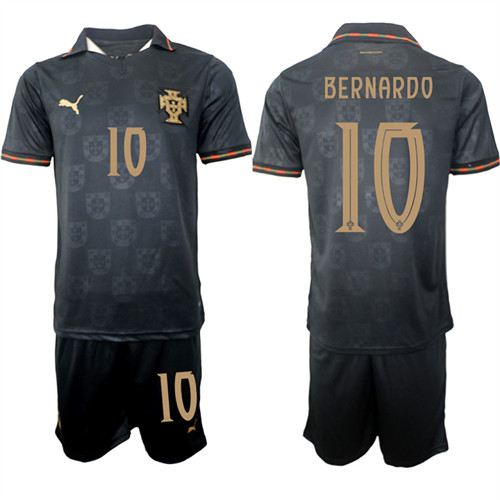 Portugal #10 BERNARDO National Team FIFA x World Cup 2026 Away Gray On Eusebio special edition Jersey