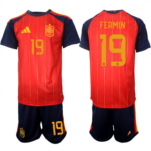Spain #19 FERMIN National Team FIFA x World Cup 2026 Home Red On Field Jerseys
