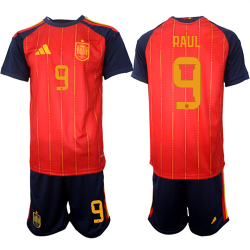 Spain #9 RAUL National Team FIFA x World Cup 2026 Home Red On Field Jerseys Spain #9 RAUL National Team FIFA x World Cup 2026 Home Red On Field Jerseys