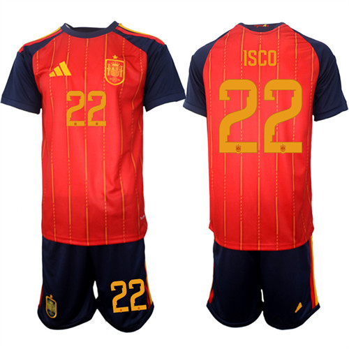 Spain #22 ISCO National Team FIFA x World Cup 2026 Home Red On Field Jerseys Spain #22 ISCO National Team FIFA x World Cup 2026 Home Red On Field Jerseys