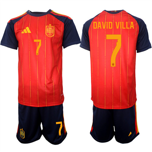 Spain #7 DAVID VILLA National Team FIFA x World Cup 2026 Home Red On Field Jerseys Spain #7 DAVID VILLA National Team FIFA x World Cup 2026 Home Red On Field Jerseys