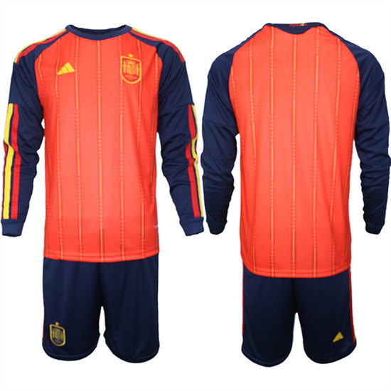Spain Blank National Team FIFA x World Cup 2026 Long Sleeve Home Red On Field Jerseys Spain Blank National Team FIFA x World Cup 2026 Long Sleeve Home Red On Field Jerseys
