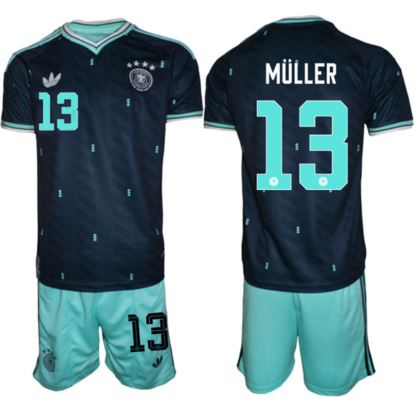 Germany #13 Thomas Muller Navy 2026 Away Soccer Jersey Suit