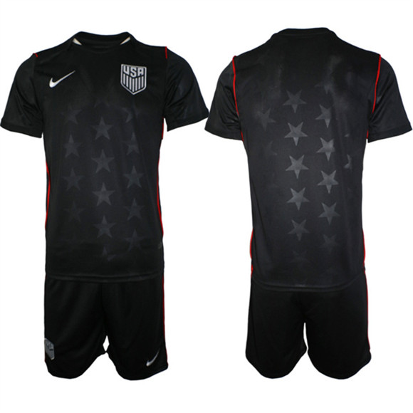 United States Blank Black 2026 Away Soccer Jersey Suit