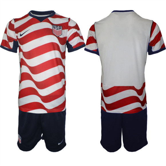United States Blank White Red 2026 Home Soccer Jersey Suit