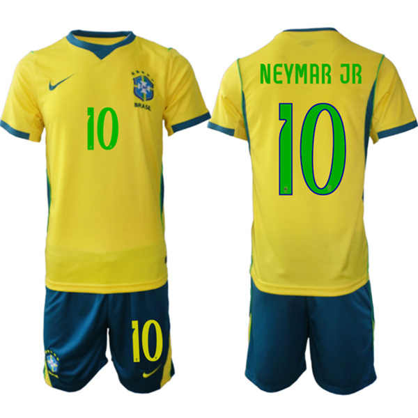 Brazil national football team #10 Neymar Jr Yellow 2026 Soccer Jersey Suit Brazil national football team #10 Neymar Jr Yellow 2026 Soccer Jersey Suit