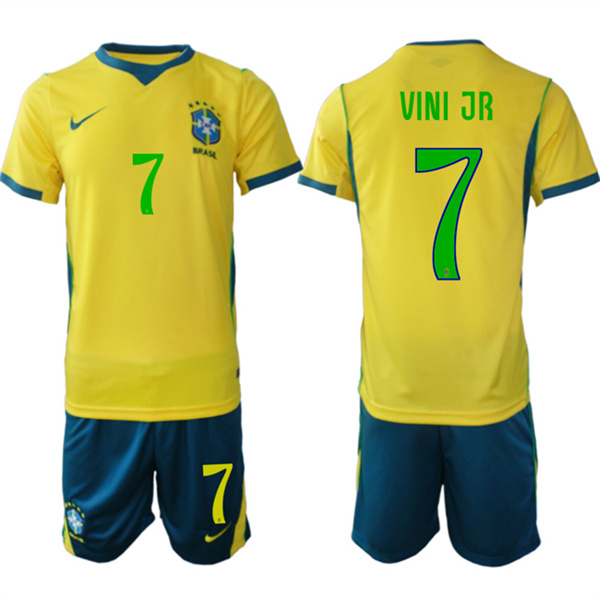 Brazil national football team #7 Vinicius Junior Yellow 2026 Soccer Jersey Suit Brazil national football team #7 Vinicius Junior Yellow 2026 Soccer Jersey Suit