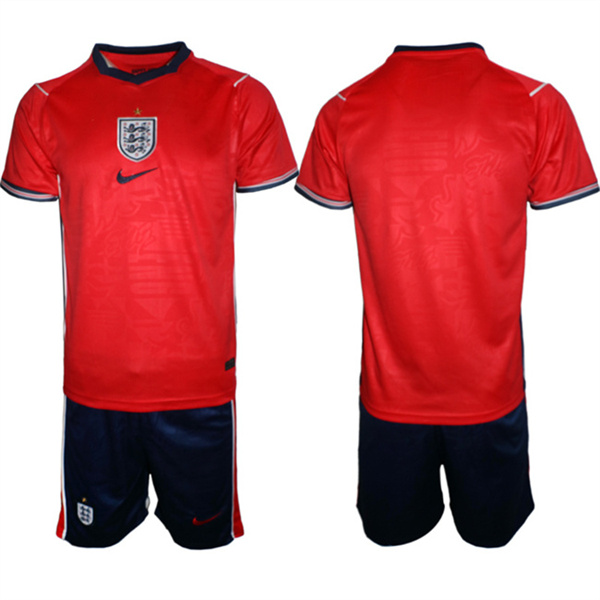 England 2026 Red Away Soccer Jersey Suit