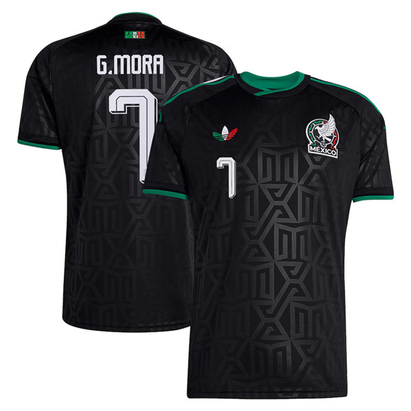 Mexico #7 Gilberto Mora Black 2026 Soccer Jersey Suit