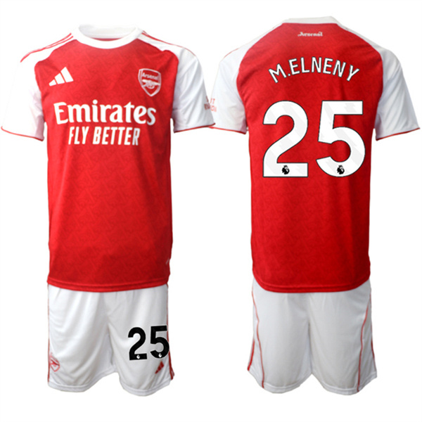 Arsenal F.C #25 Mohamed Elneny 2026 Red Home Soccer Jersey Suit