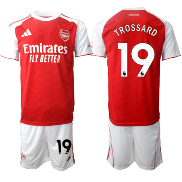 Arsenal F.C #19 Leandro Trossard 2026 Red Home Soccer Jersey Suit