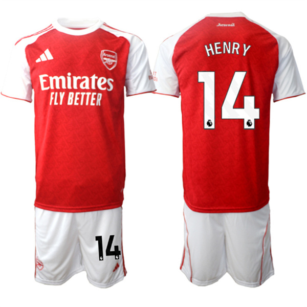 Arsenal F.C #14 Thierry Henry 2026 Red Home Soccer Jersey Suit