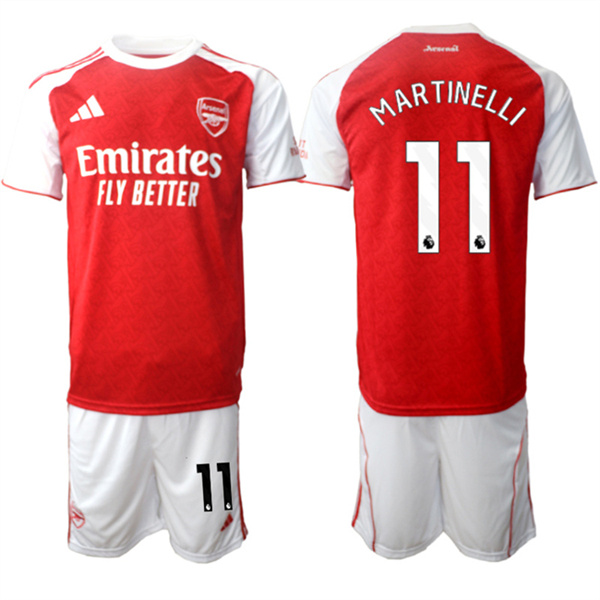 Arsenal F.C #11 Gabriel Martinelli 2026 Red Home Soccer Jersey Suit