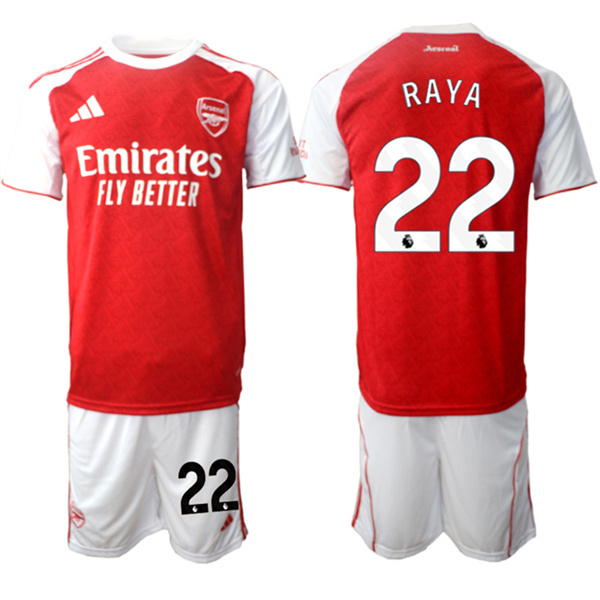 Arsenal F.C #22 David Raya 2026 Red Home Soccer Jersey Suit