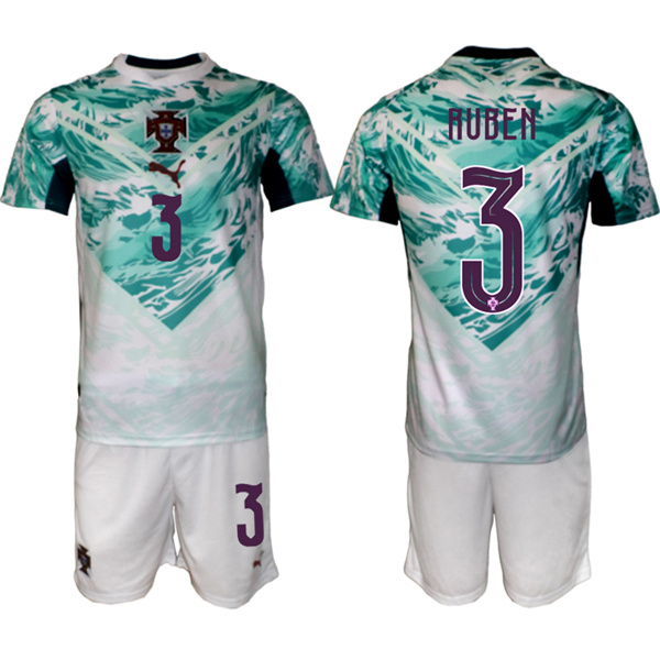 Portugal Team #3 R??ben Dias Green 2026 World Cup Away Soccer Jersey Suit