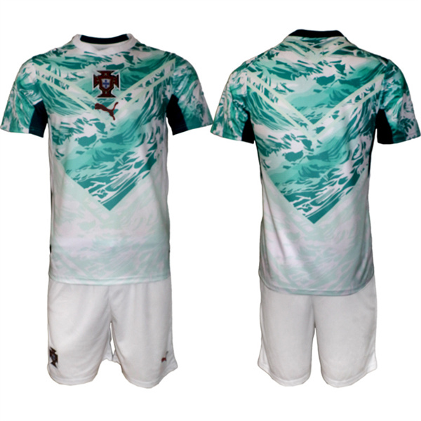 Portugal Team Blank Green 2026 World Cup Away Soccer Jersey Suit