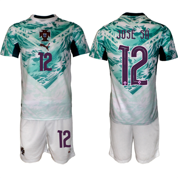 Portugal Team #12 Jos?? S?? Green 2026 World Cup Away Soccer Jersey Suit
