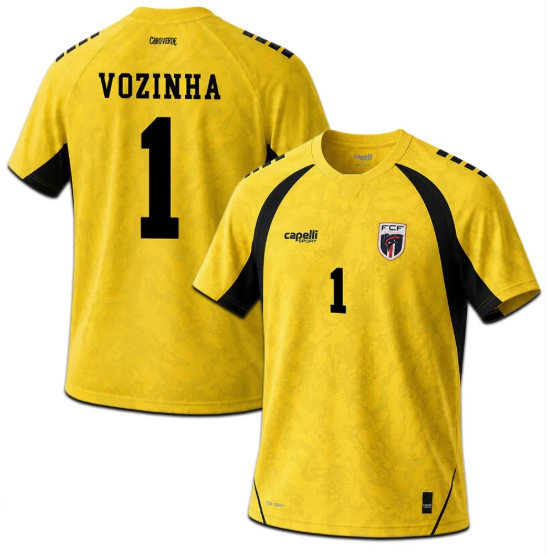 Cape Verde #1 Vozinha Yellow 2026 World Cup Goalkeeper Soccer Jersey