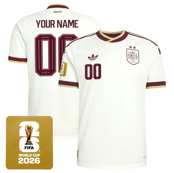 Spain Team Custom 2026 World Cup Away Soccer Jersey Spain Team Custom 2026 World Cup Away Soccer Jersey