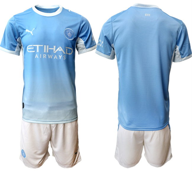 Manchester City Custom 2026-27 Light Blue Home Soccer Jersey Suit