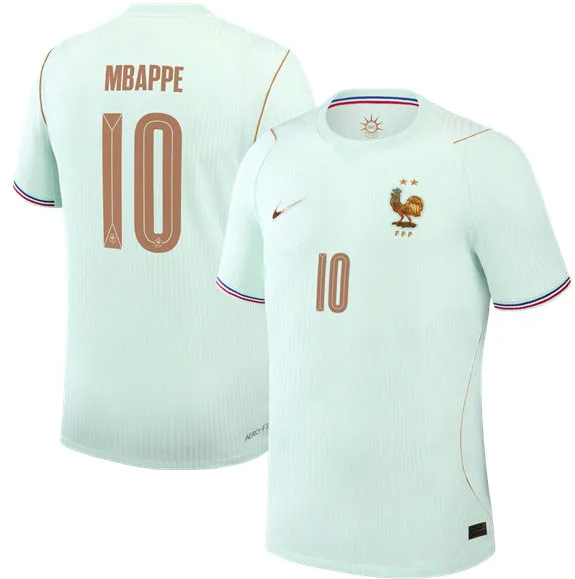 France National Team #10 Kylian Mbappe Green Away 2026 FIFA World Cup Soccer Jersey